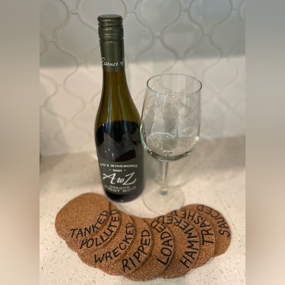 Coasters-Set of 8 Cork Coasters - Picture 1 of 7